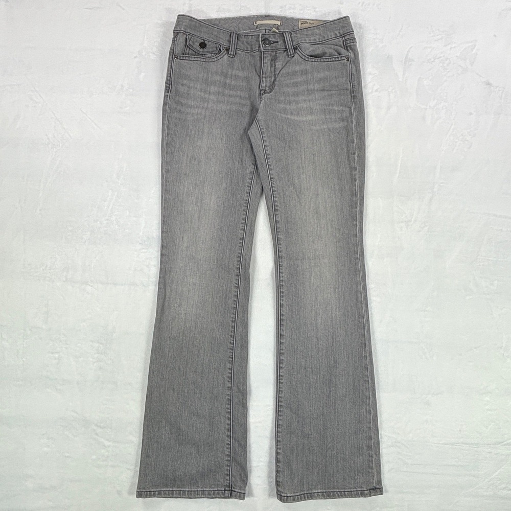 Gap Womens Y2K Low Rise Boot Cut Jeans Grey Size 28/6 Stretch Denim Flap Pocket